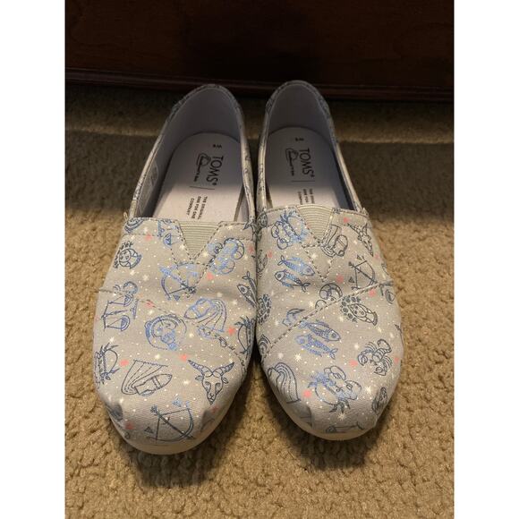 Toms Women’s Shoe Size 6M astrology print flats - Picture 1 of 5